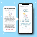 biglietto digitale di annuncio battesimo per messaggistica istantanea
