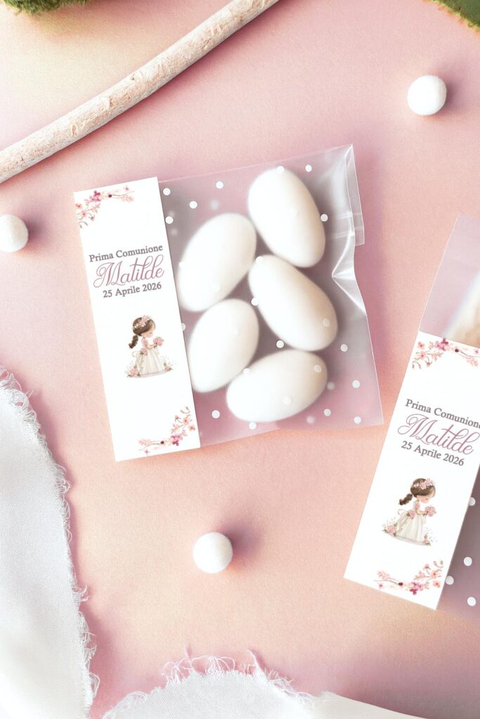 Sacchettino porta confetti per bambina