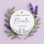 Tag comunione tema fiori lilla