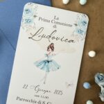 Invito prima comunione ballerina per bimba