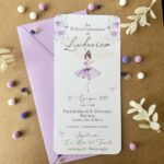 Invito prima comunione ballerina per bimba