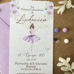 Invito prima comunione ballerina per bimba