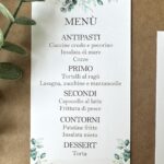 Menù tema eucalipto